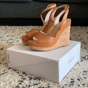 Leather Aldo Wedges